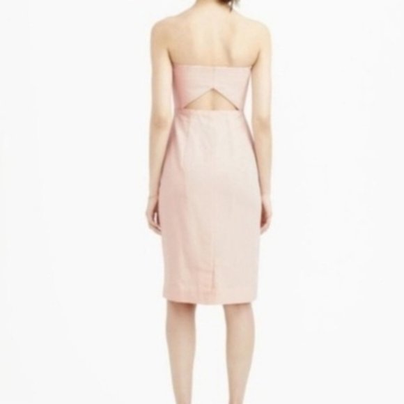 NWT J.Crew Tube top open back PEACH dress women's size 4  (U23) - Picture 1 of 8